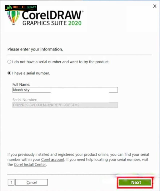 Tải CorelDraw 2020 Full vĩnh viễn: Hướng dẫn tải & cài đặt 15 Nhấn chọn Next