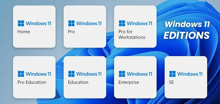 Lựa chọn phiên bản Windows 11