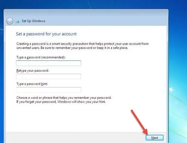 Người dùng có thể đặt mật khẩu cho máy tính hoặc bỏ qua