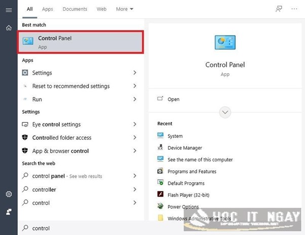 Cách tải và cài đặt Driver Bluetooth Win 10 hiệu quả 43 Mở hộp thoại Control Panel