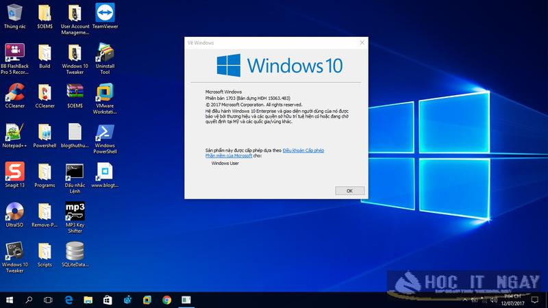 Hướng dẫn Active Win 10 1703 32/ 64Bit vĩnh viễn miễn phí 63 Yêu cầu máy tính có thể active Win 10 1703