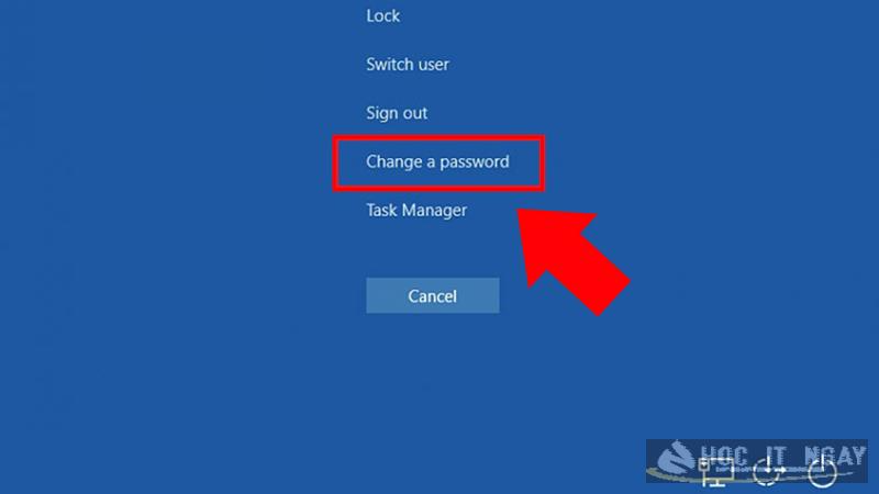 Chọn Change a password