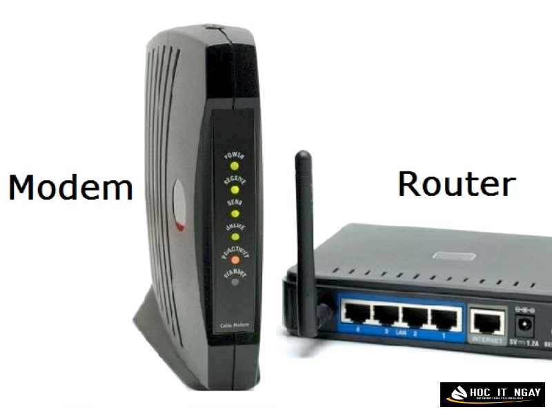 Thiết bị router và modem khác nhau về cơ chế hoạt động