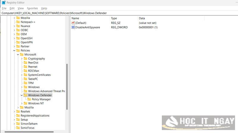 Cách bật/ tắt phần mềm diệt virus win 7 nhanh chóng, hiệu quả 39 Giao diện tắt Windows Defender thành công