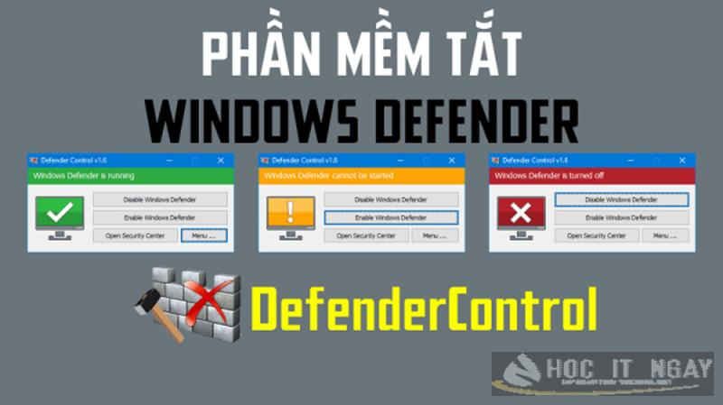 Cách bật/ tắt phần mềm diệt virus win 7 nhanh chóng, hiệu quả 43 Tắt công cụ bằng Defender Control