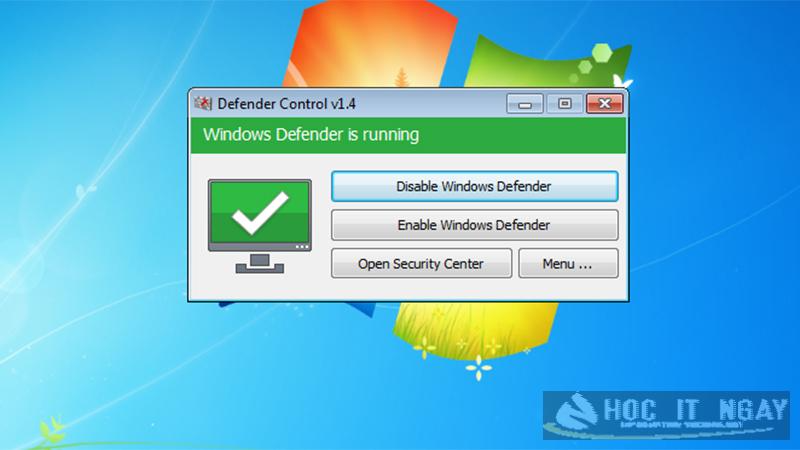 Cách bật/ tắt phần mềm diệt virus win 7 nhanh chóng, hiệu quả 45 Giao diện tool Defender Control