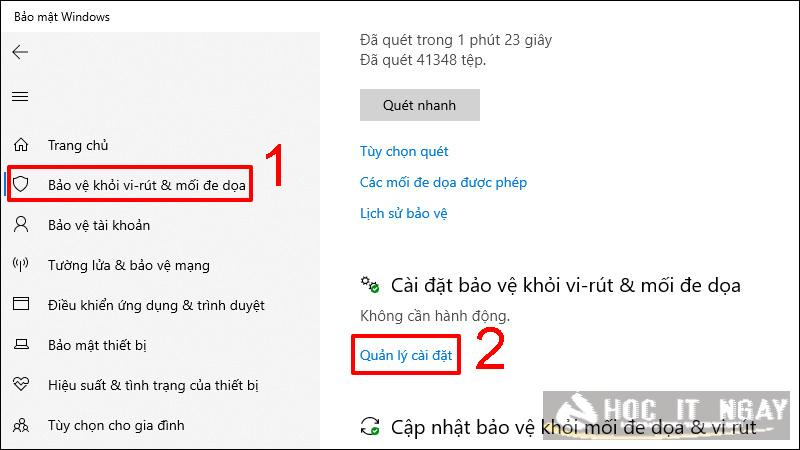 Cách bật/ tắt phần mềm diệt virus win 7 nhanh chóng, hiệu quả 51 Vào quản lý cài đặt hệ thống