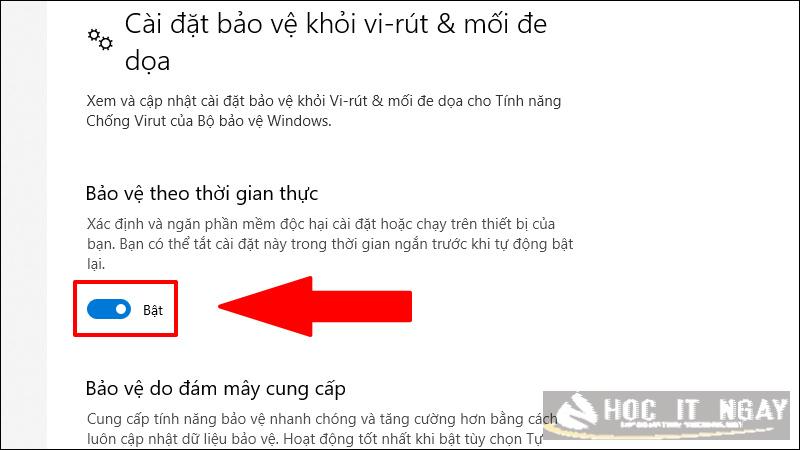 Cách bật/ tắt phần mềm diệt virus win 7 nhanh chóng, hiệu quả 52 Kéo thanh trượt tới trạng thái Bật