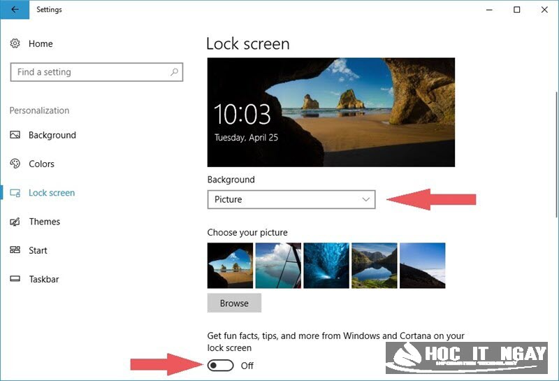 Các bước tắt quảng cáo trên màn hình khóa Lock Screen