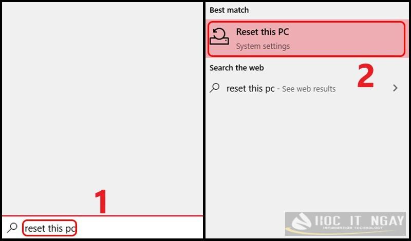 Cách reset máy tính win 10 về trạng thái ban đầu hiệu quả 27 Nhấn vào lệnh Reset this PC