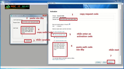 Download AutoCAD 2008 Full Crack 32/64 bit (Link Google Drive) 19 Nhập các serial number