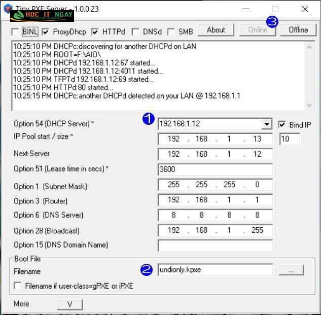 Hướng dẫn cách Boot và cài Windows qua mạng LAN 12 boot qua lan