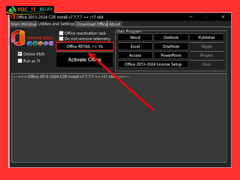 Download Office 2021 Full Crack Google drive Miễn Phí 27 Bạn chọn Office RETAIL -> VL để chuyển sang chế độ bản quyền volume.